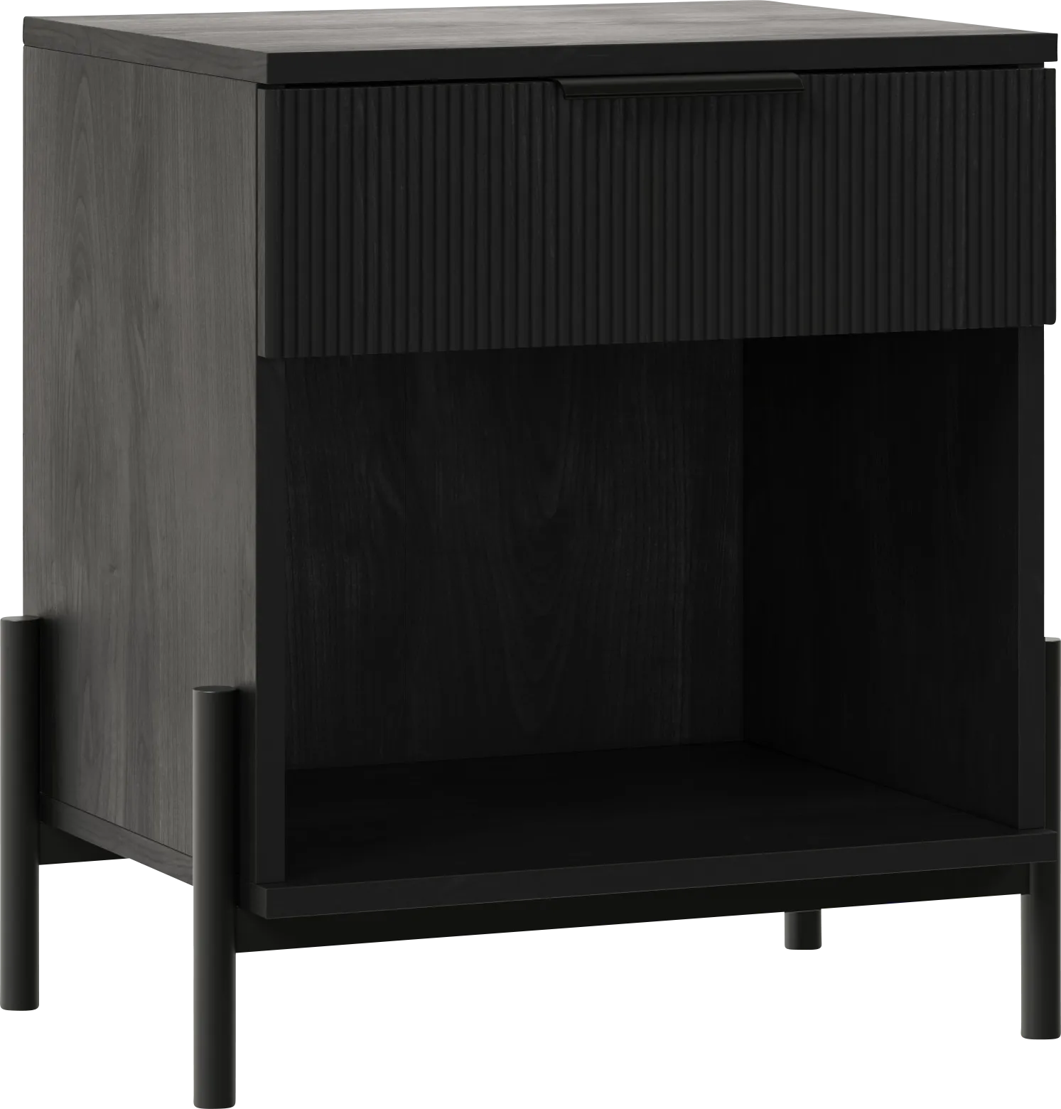Megary Black Nightstand - Image 1
