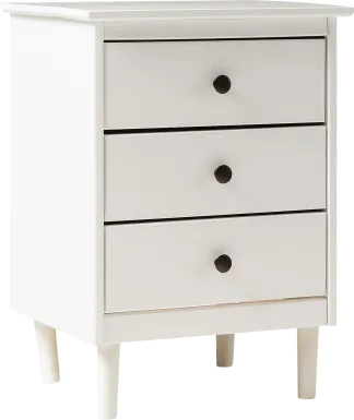 Kingshall White Nightstand