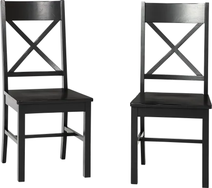 Parkbrooke Black Side Chair, Set of 2