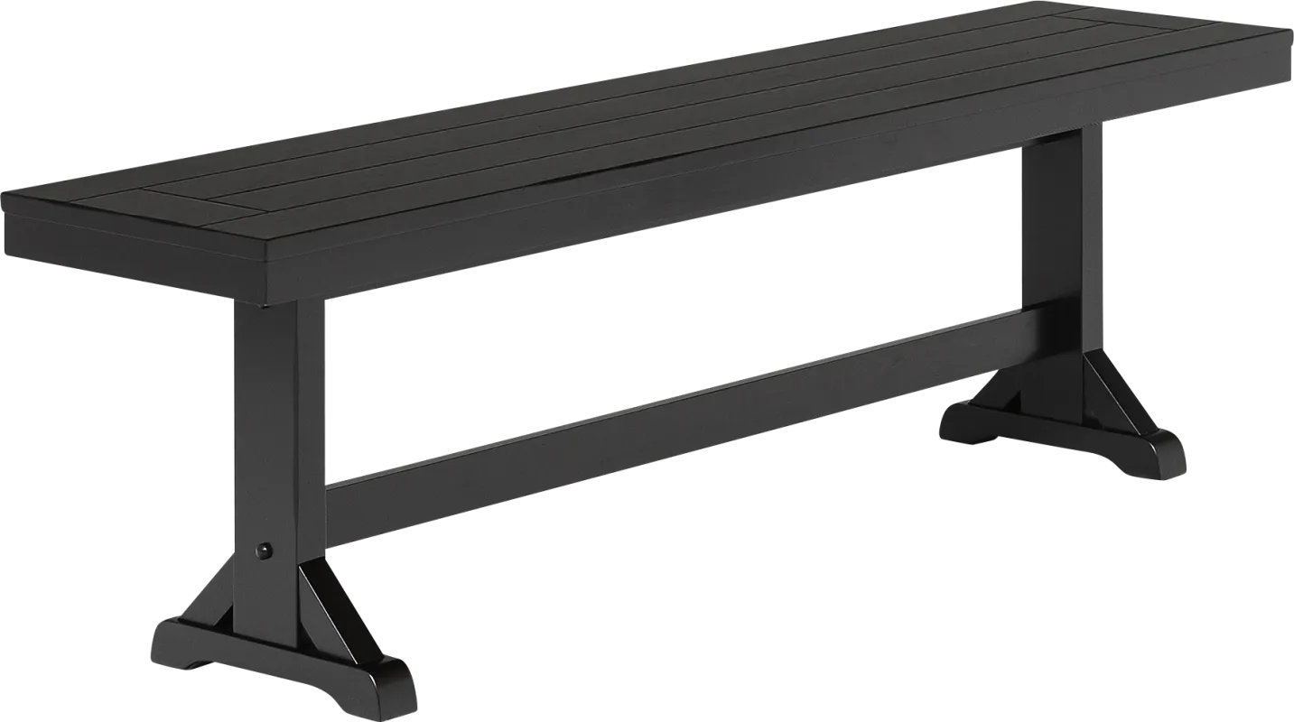Mockorange Black Dining Bench