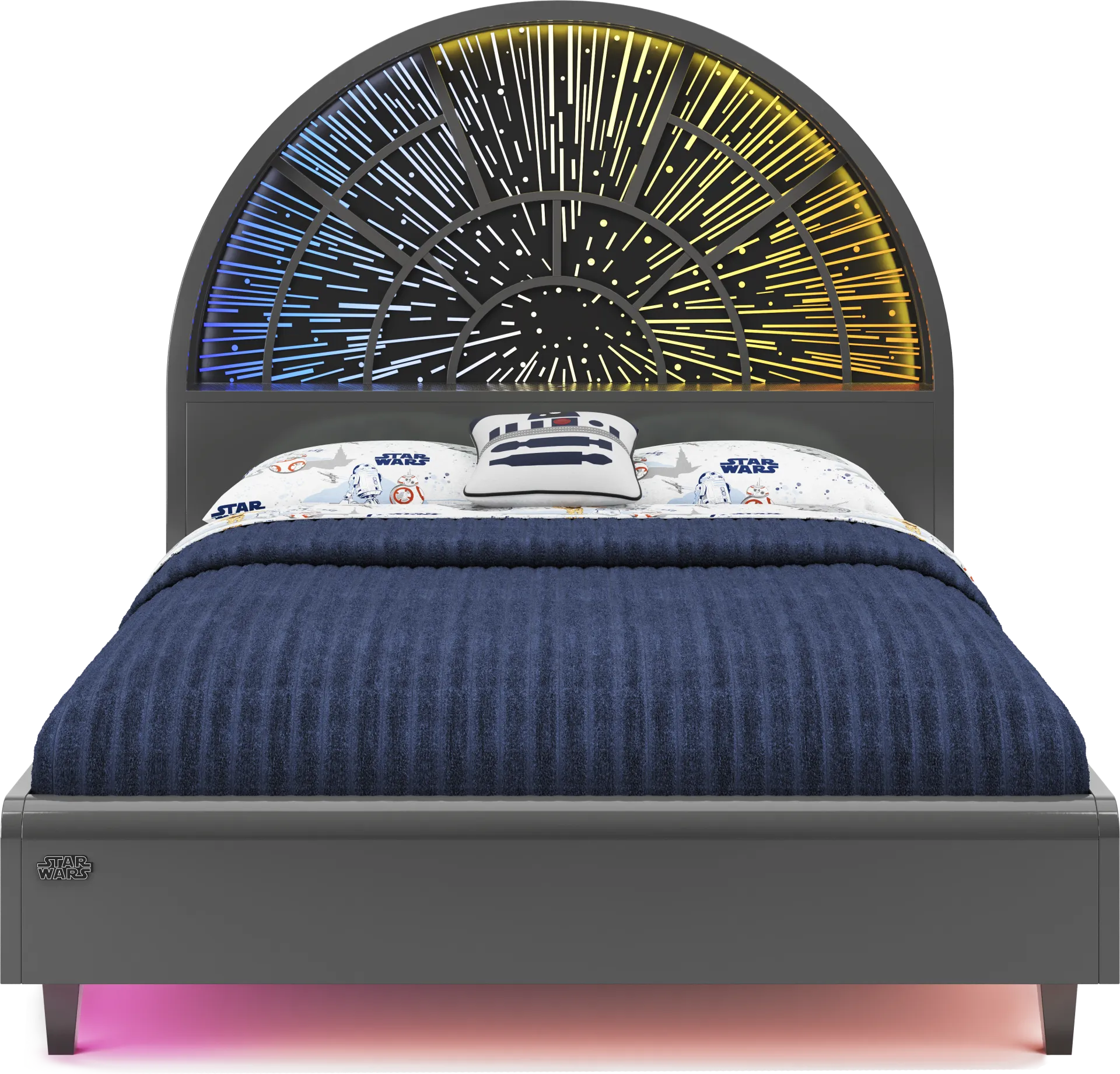 Kids STAR WARS Millennium Falcon Lightspeed Carbonite Full Platform Bed - Image 1