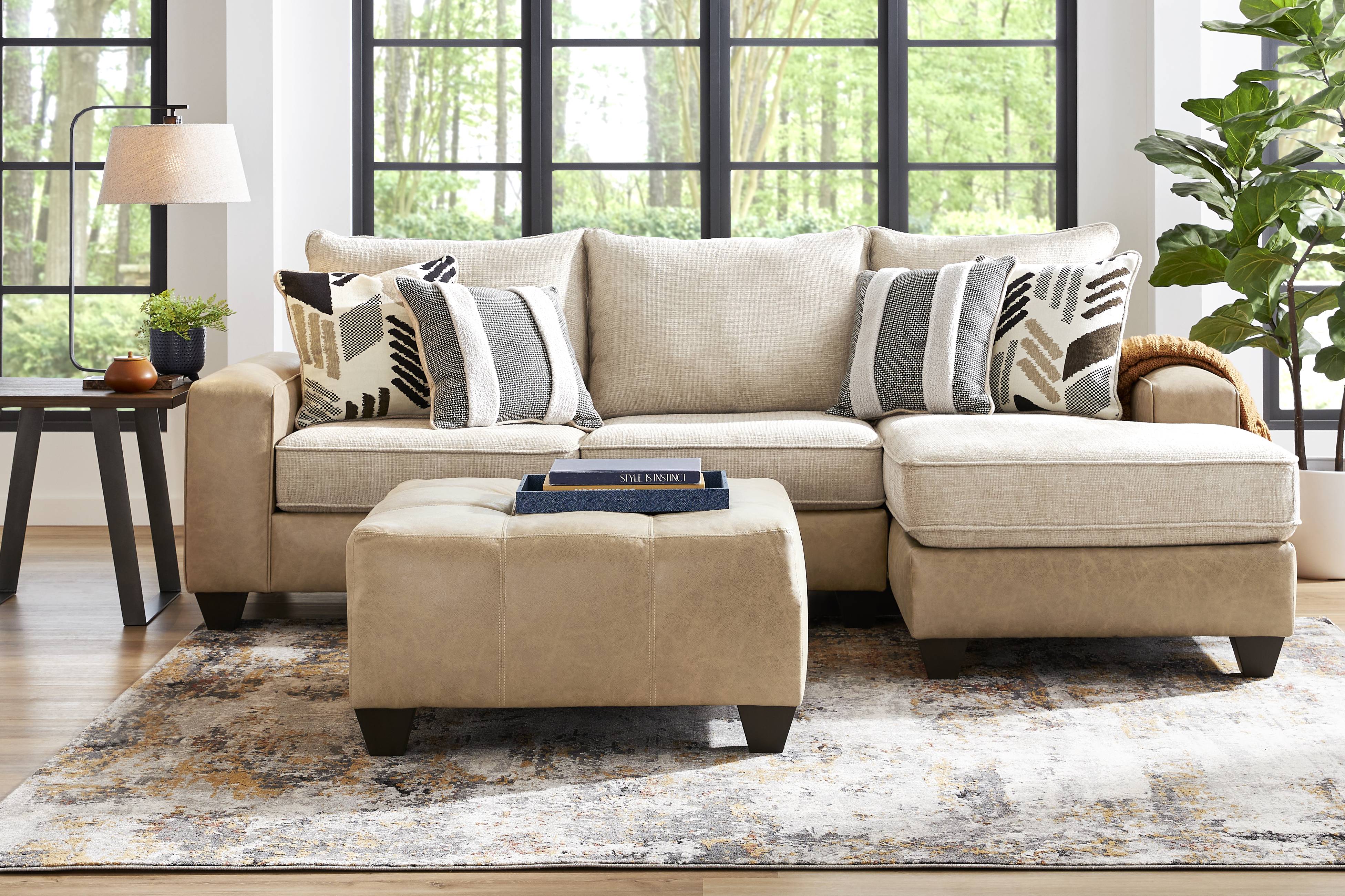 Murphy Beige 5 Pc Sectional Living Room - Thumbnail - Image 1