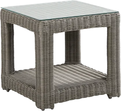 Forest Hills Gray Outdoor End Table