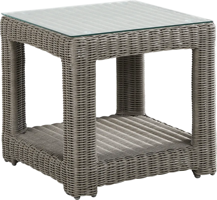 Forest Hills Gray Outdoor End Table