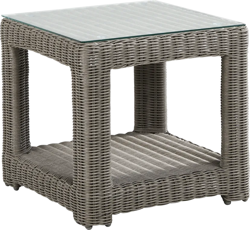 Forest Hills Gray Outdoor End Table