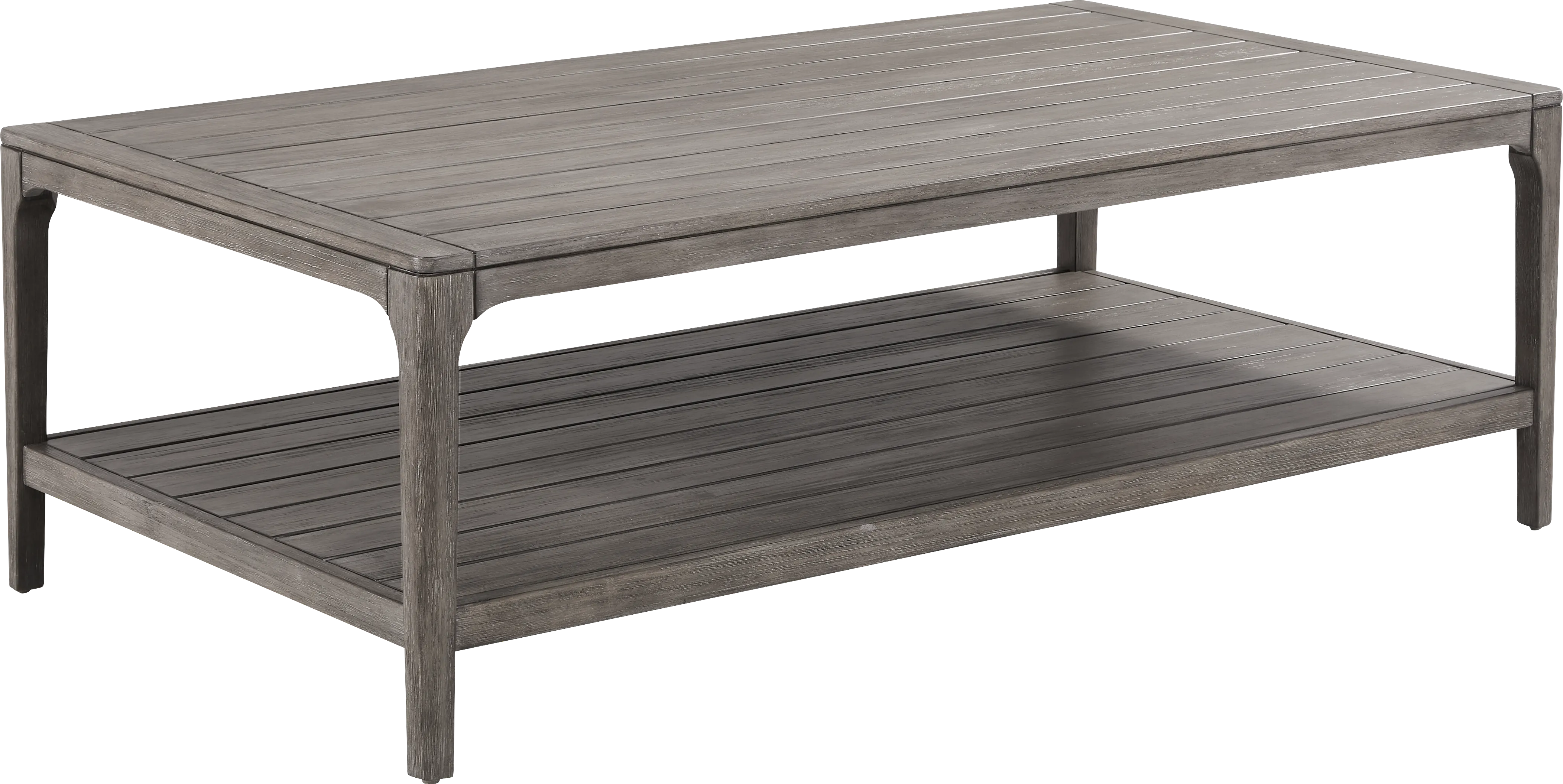 Forest Hills Gray Rectangle Wood Outdoor Cocktail Table - Thumbnail - Image 1
