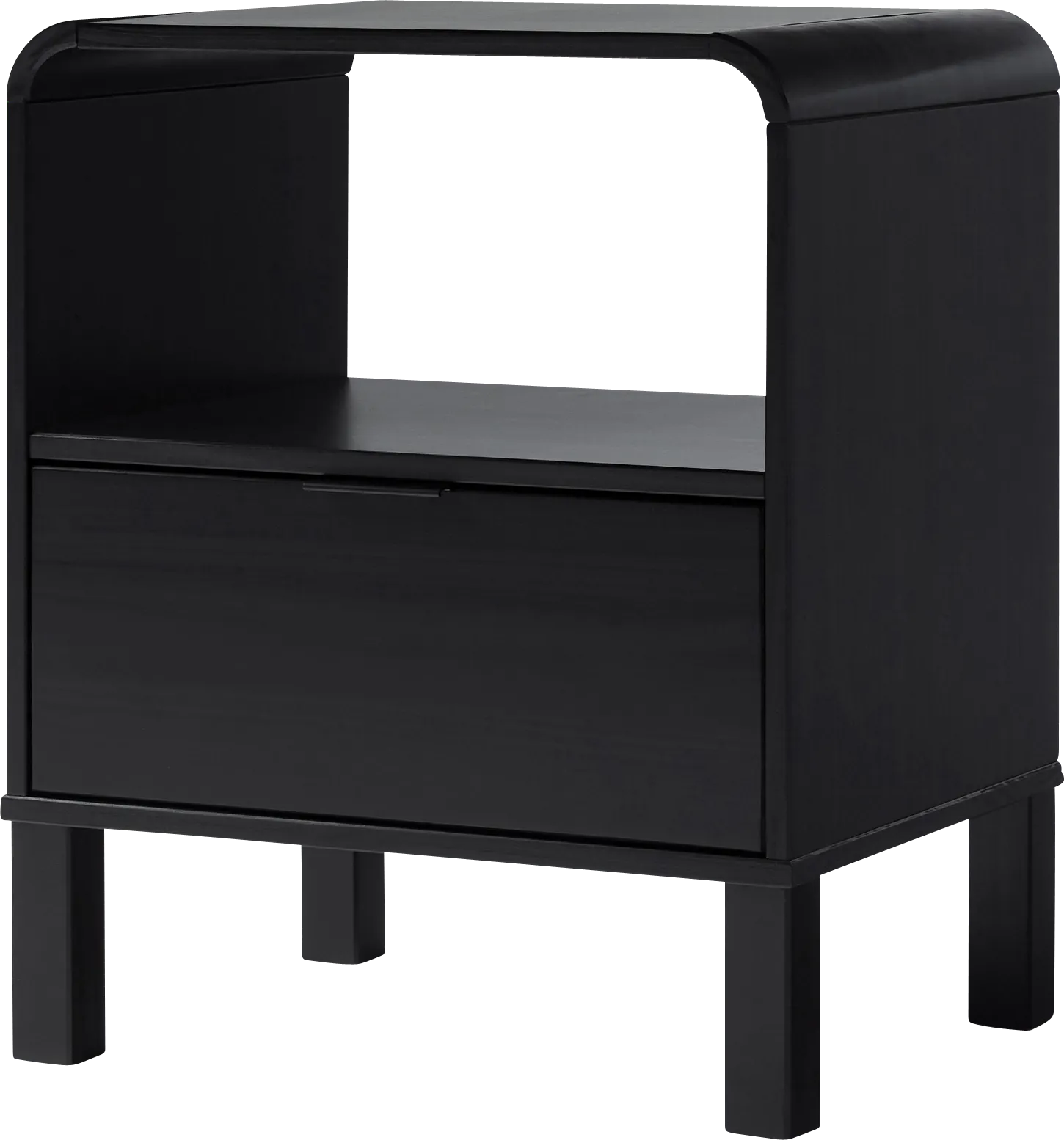 Artwin Black Nightstand - Thumbnail - Image 1
