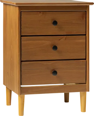 Cadmium Caramel 3 Drawer Nightstand