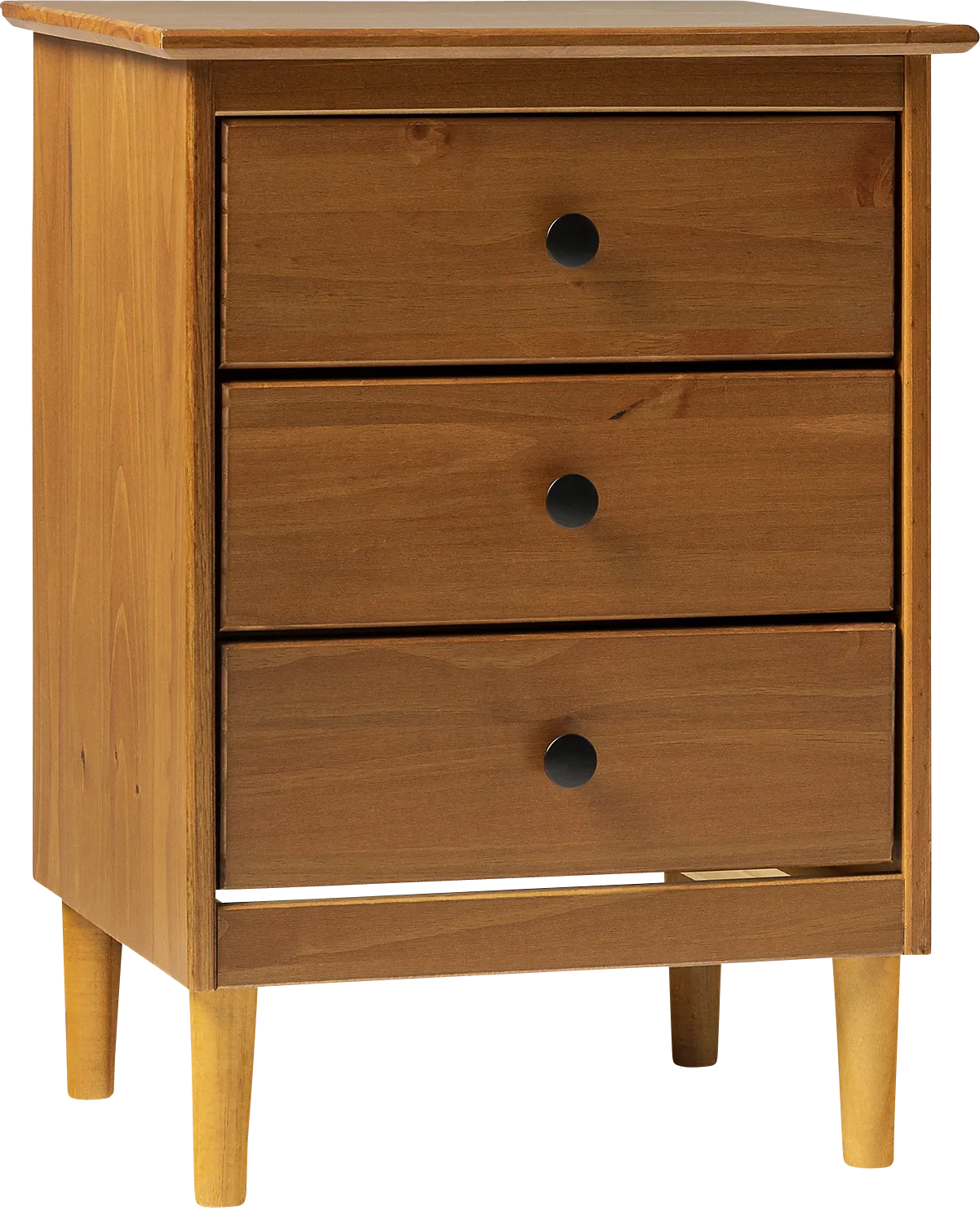 Cadmium Caramel 3 Drawer Nightstand - Image 1