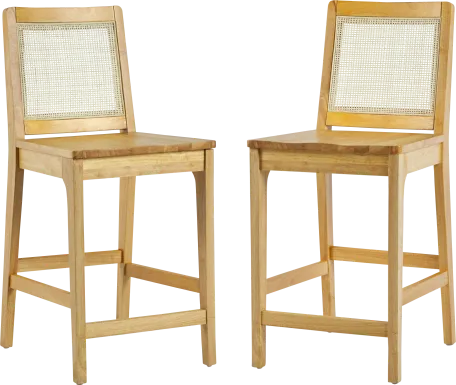 Annerly Natural Counter Height Stool, Set of 2