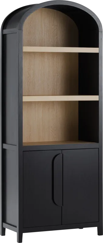 Annbick III Black Bookcase
