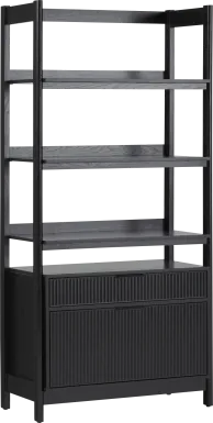 Bedfordshire I Black Bookcase