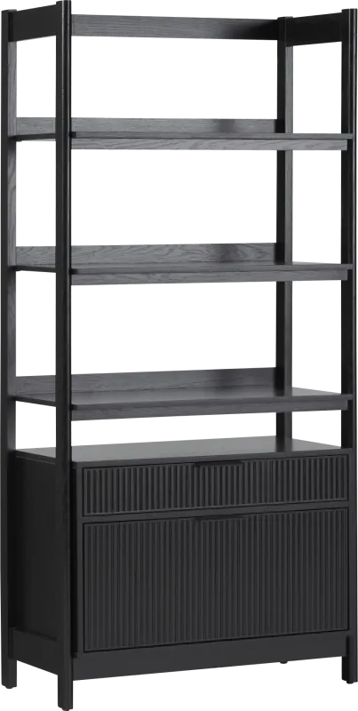 Bedfordshire I Black Bookcase