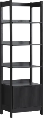 Bedfordshire II Black Bookcase