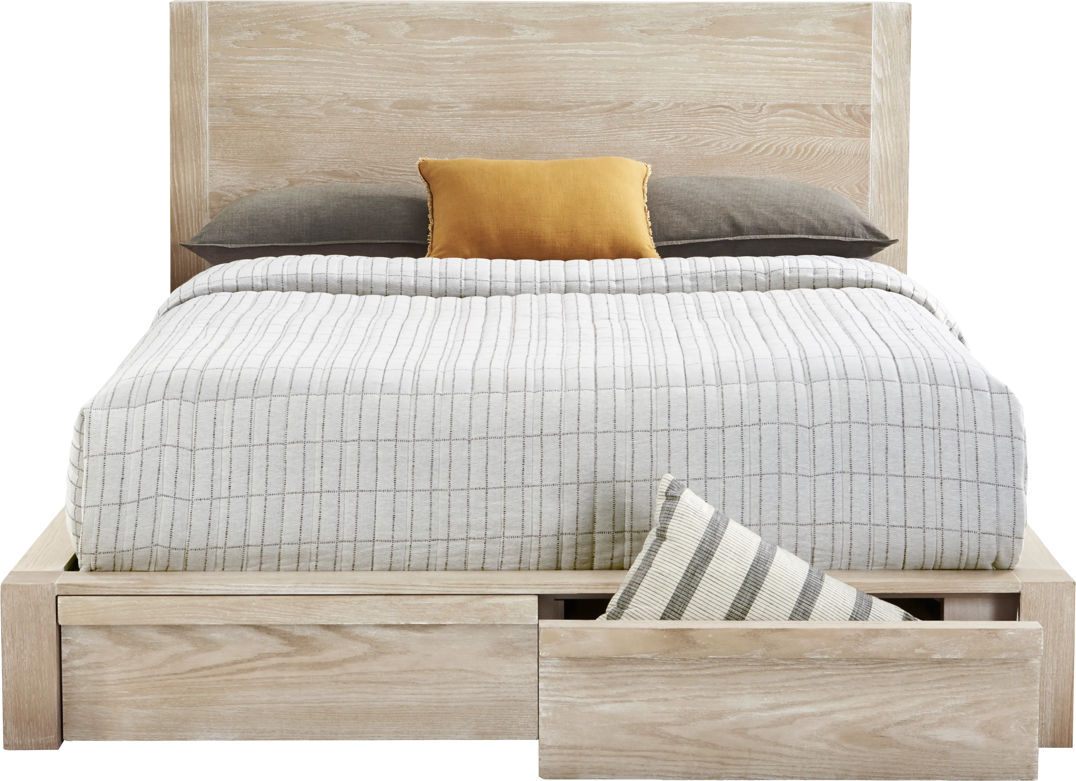 Easton Park Natural 3 Pc Queen Storage Bed - Thumbnail - Image 1