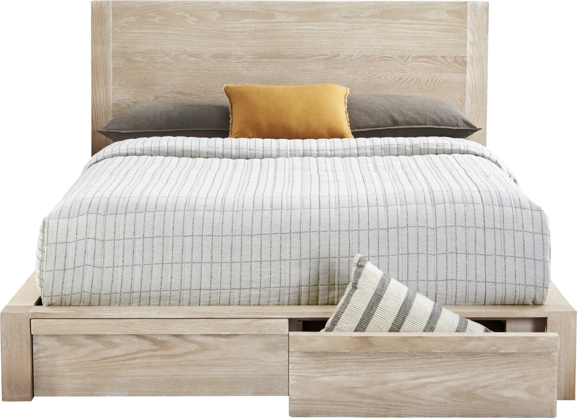 Easton Park Natural 3 Pc Queen Storage Bed - Image 1