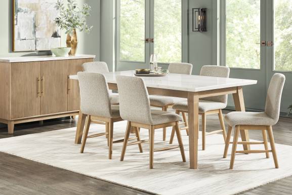 Viola Natural Marble Top Dining Table