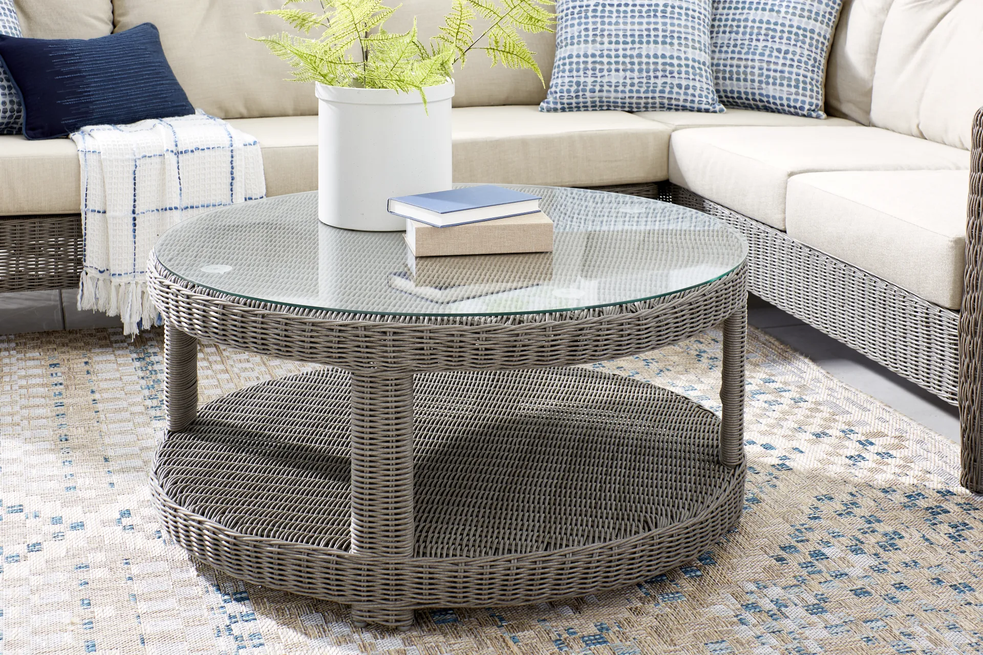 Forest Hills Gray Outdoor Cocktail Table - Image 3