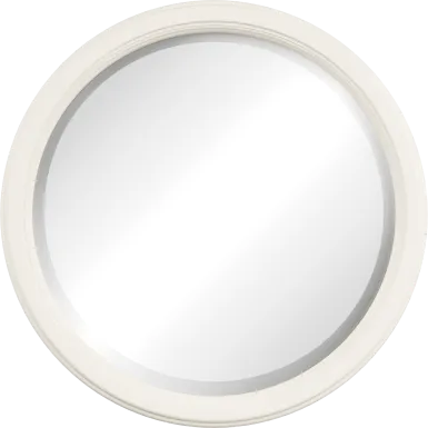 Kids Oberon Cream Round Mirror