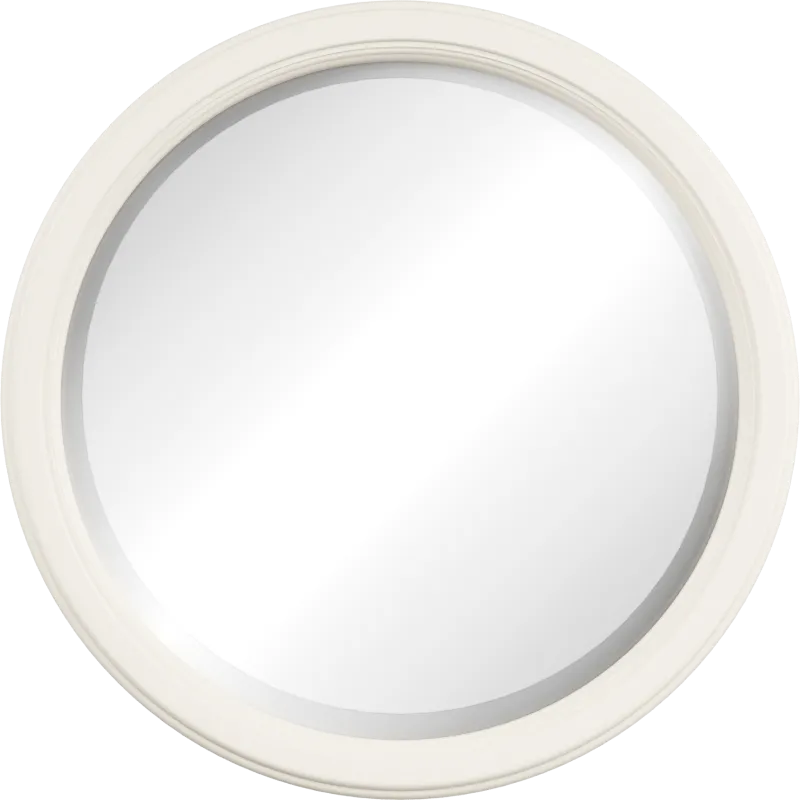 Kids Oberon Cream Round Mirror