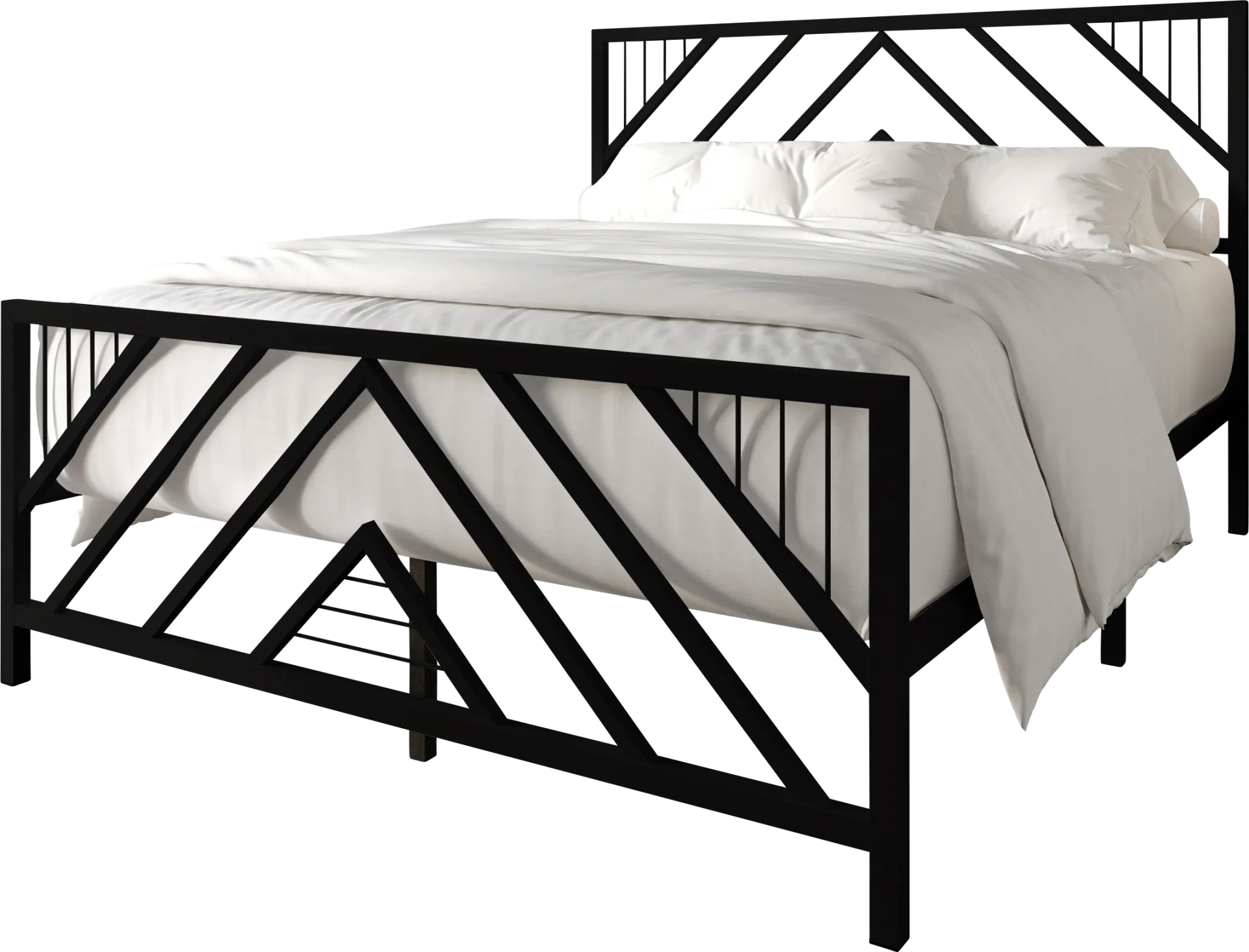 Bainfair Black King Metal Bed - Image 1
