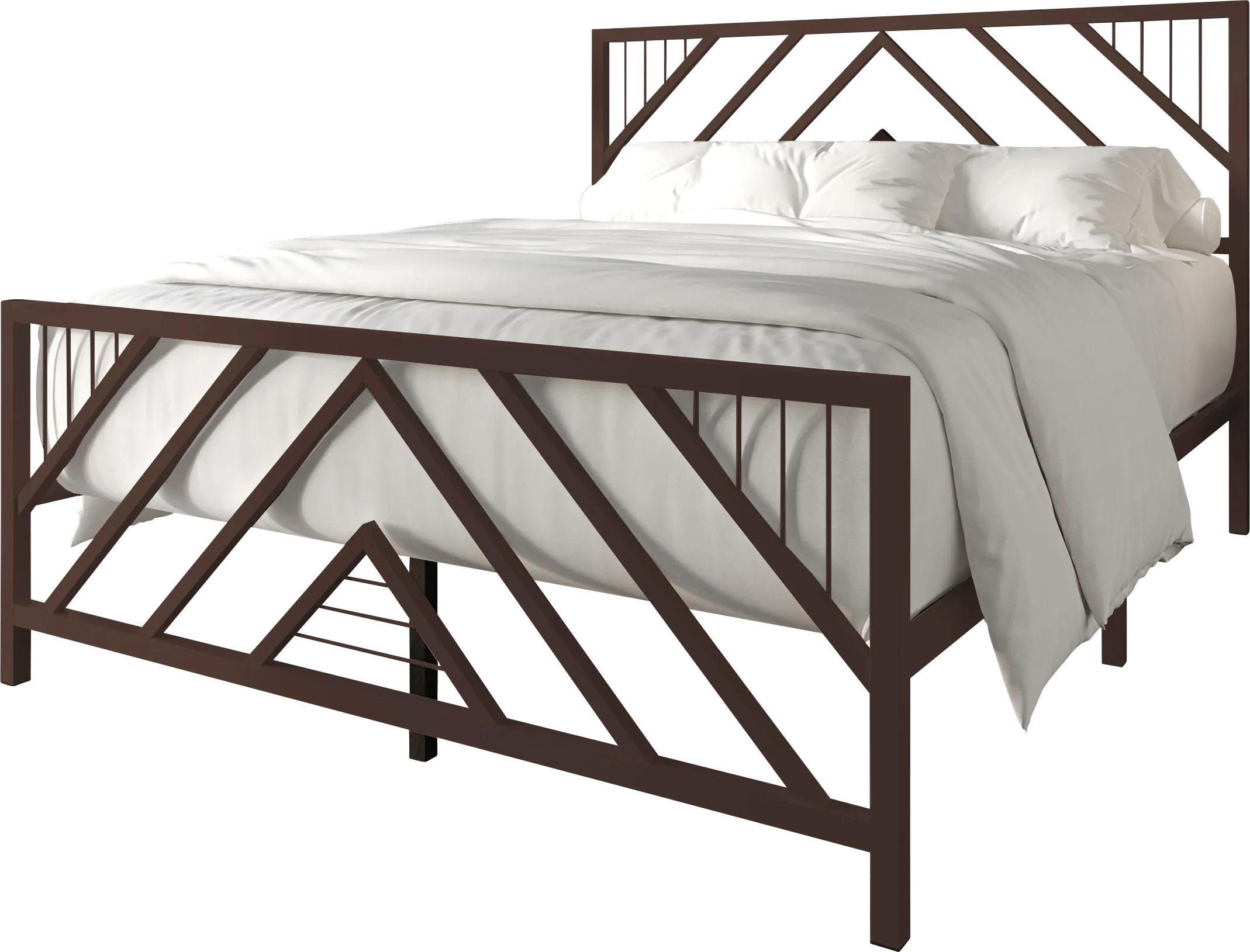 Bainfair Brown Twin Metal Bed - Thumbnail - Image 1