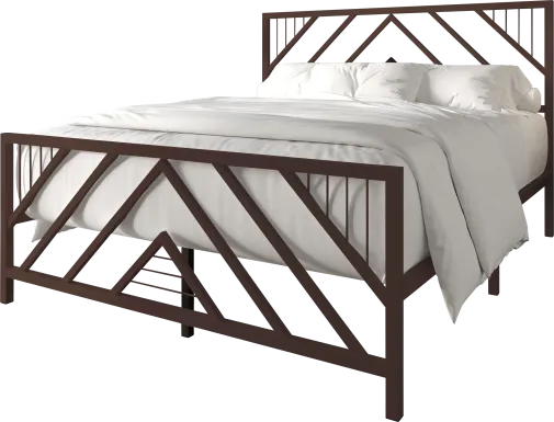 Bainfair Brown Queen Metal Bed