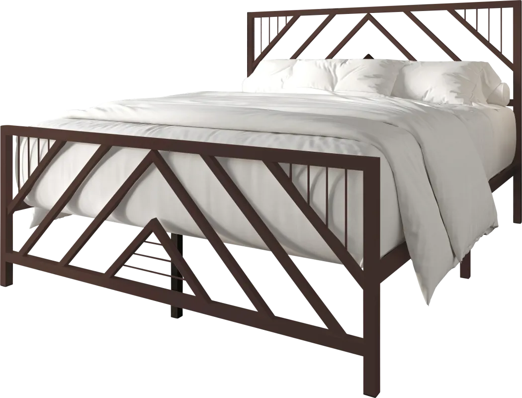 Bainfair Brown Queen Metal Bed
