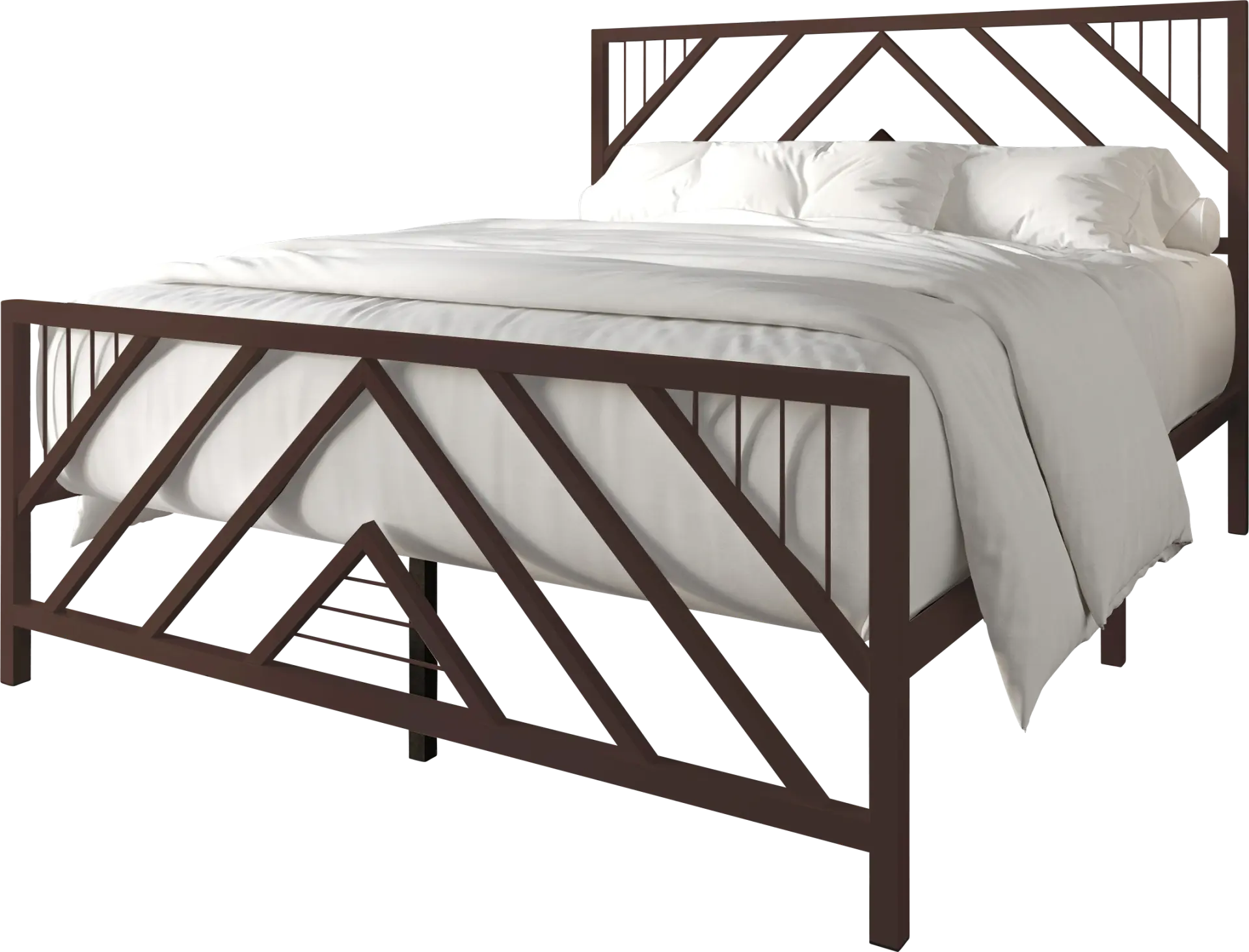 Bainfair Brown Twin Metal Bed