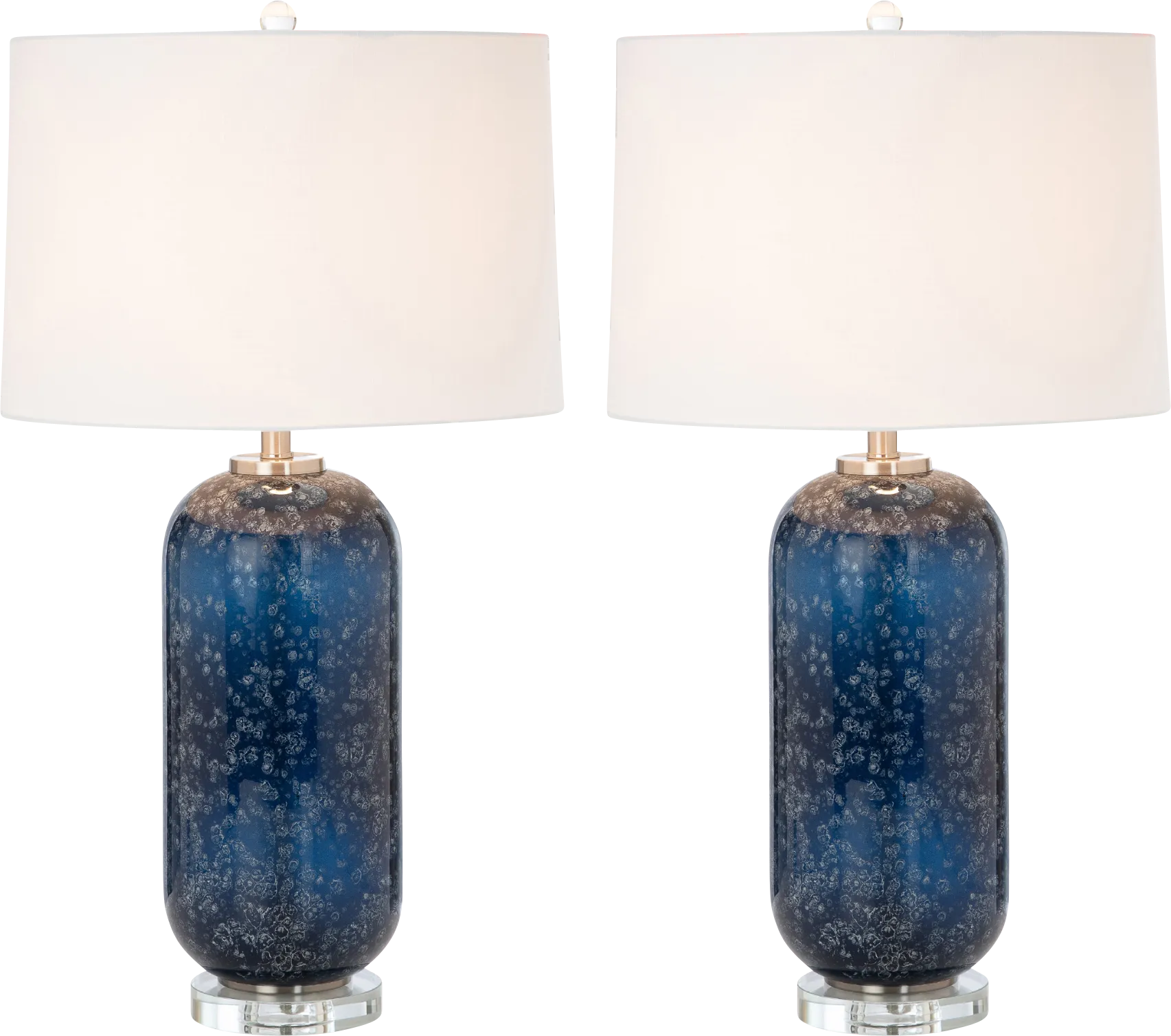 Chrystie Reef Blue Table Lamps, Set of 2 - Image 1