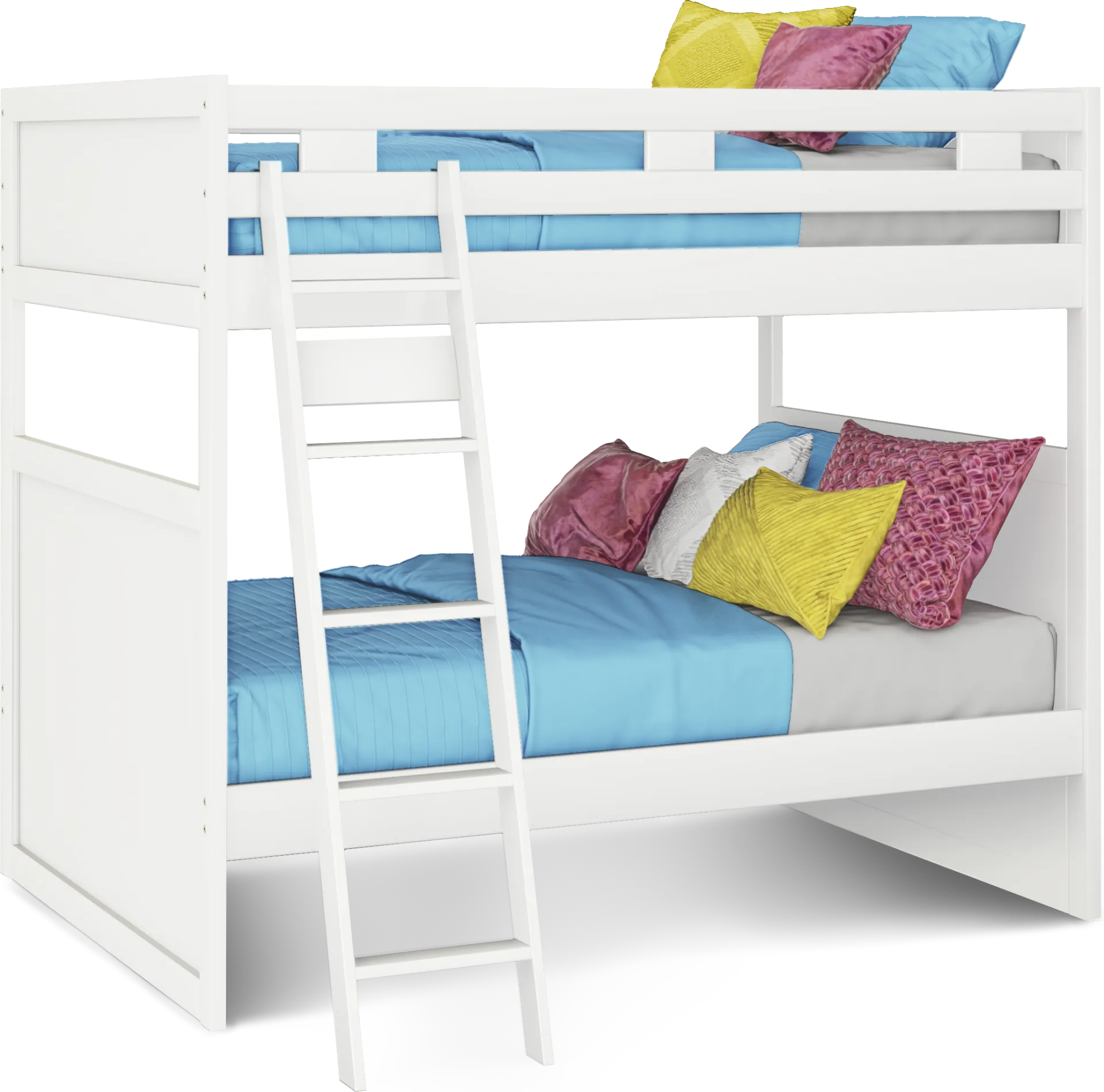 Ivy League 2.0 White Full/Full Bunk Bed - Image 1