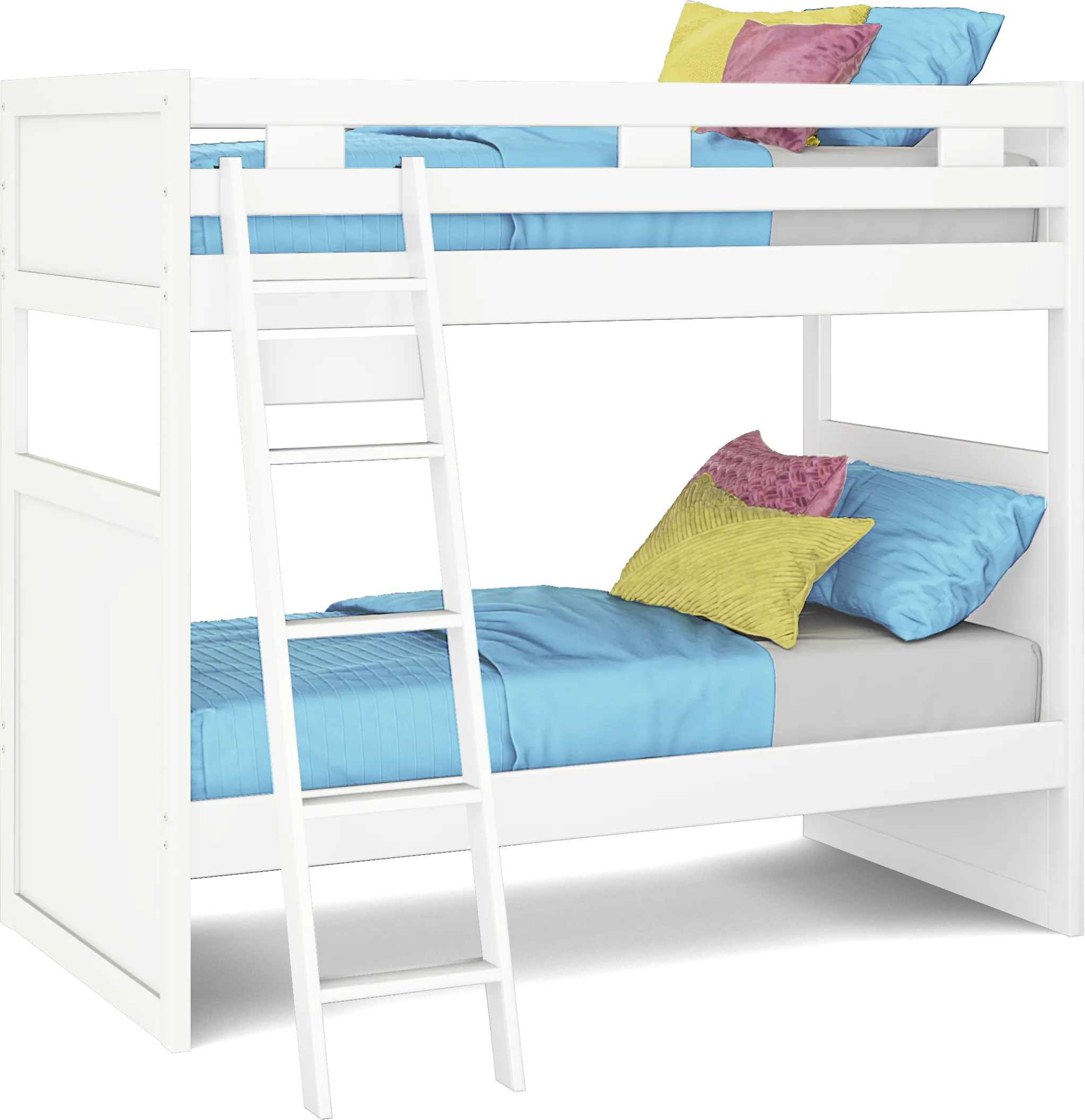 Ivy League 2.0 White Twin/Twin Bunk Bed - Thumbnail - Image 1