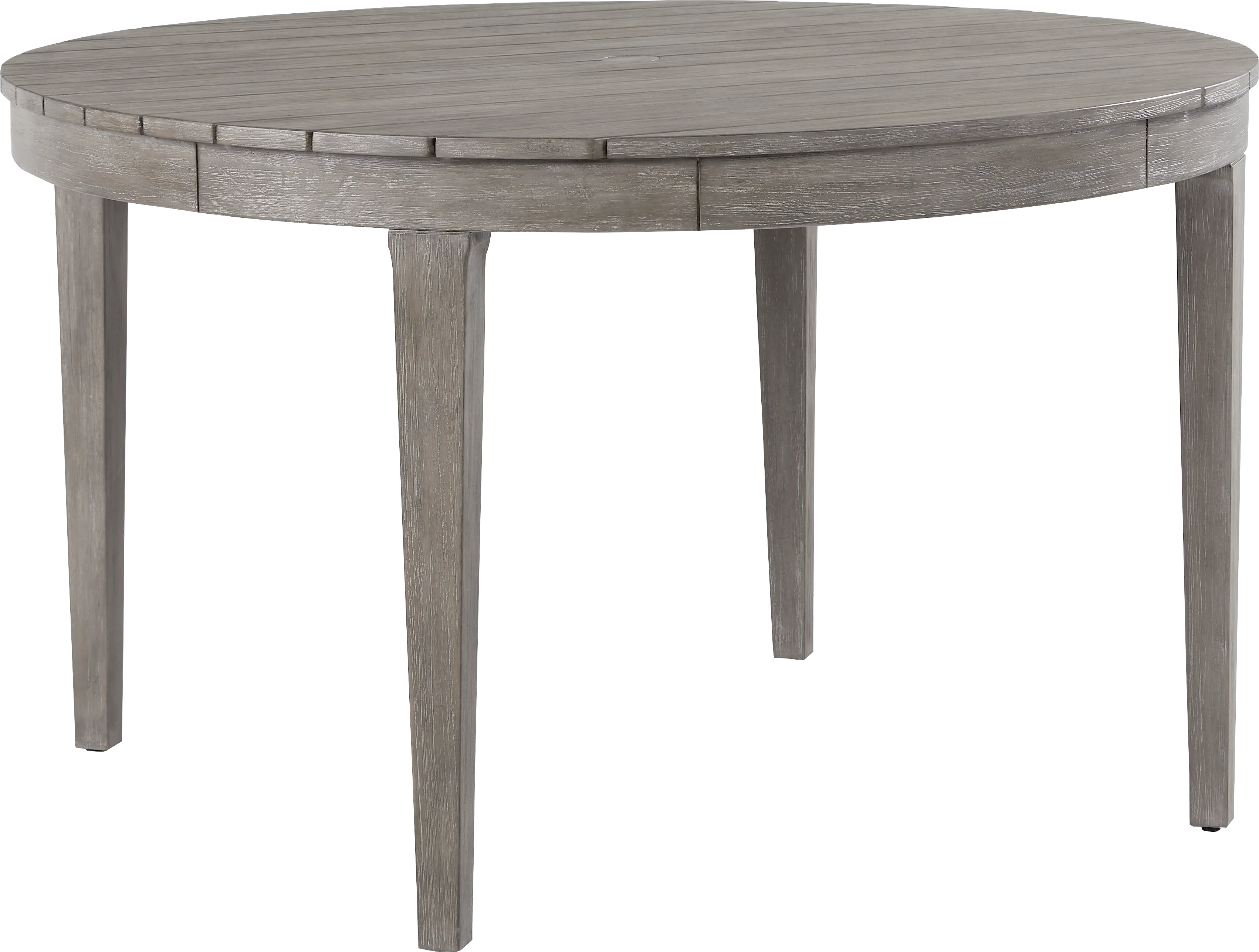 Forest Hills Gray Round Wood Outdoor Dining Table - Thumbnail - Image 1