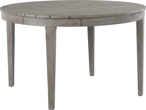 Forest Hills Gray Round Wood Outdoor Dining Table