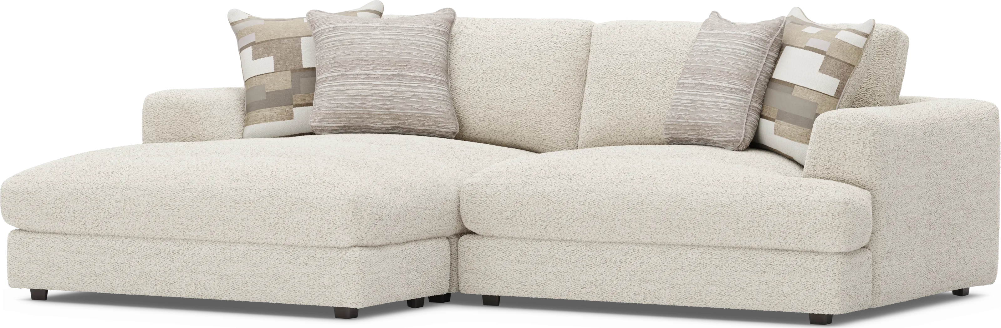 Montecito White 2 Pc Sectional - Thumbnail - Image 1