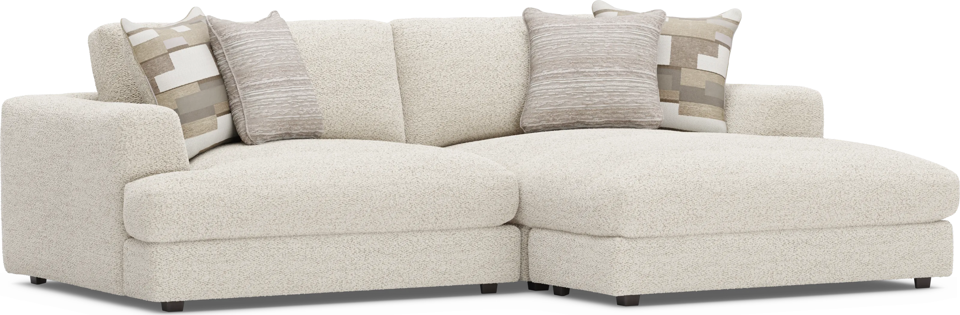 Montecito White 2 Pc Sectional - Thumbnail - Image 1