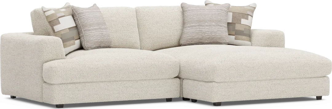 Montecito White 2 Pc Sectional