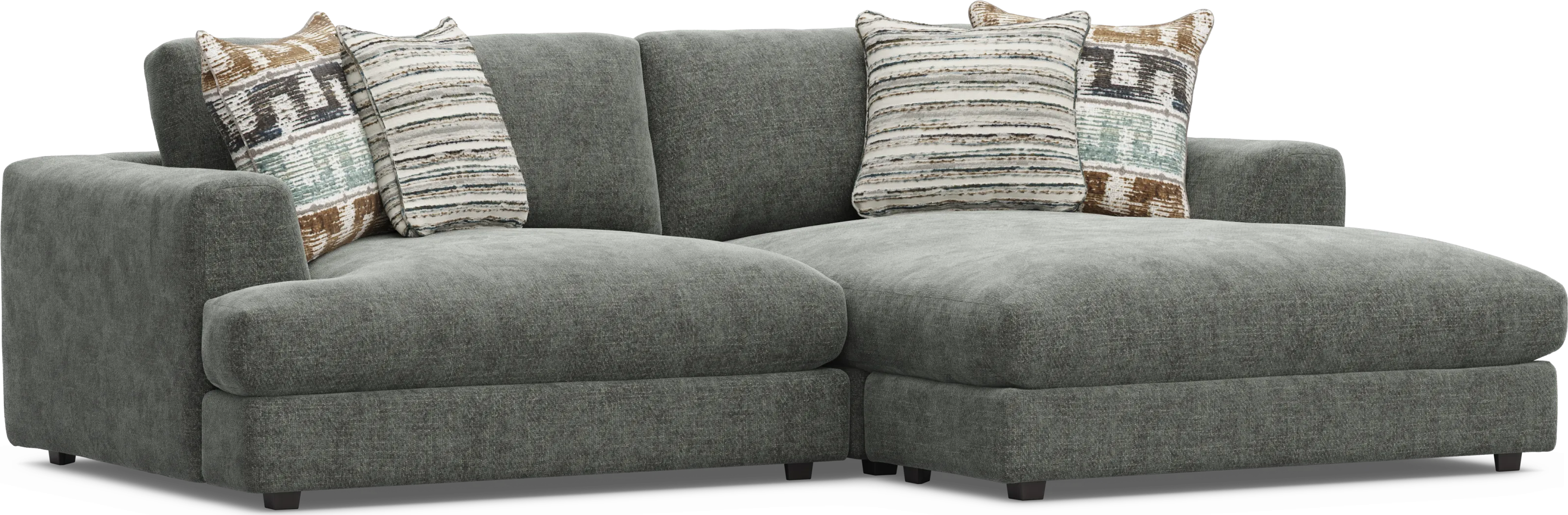 Montecito Charcoal 2 Pc Sectional - Thumbnail - Image 1