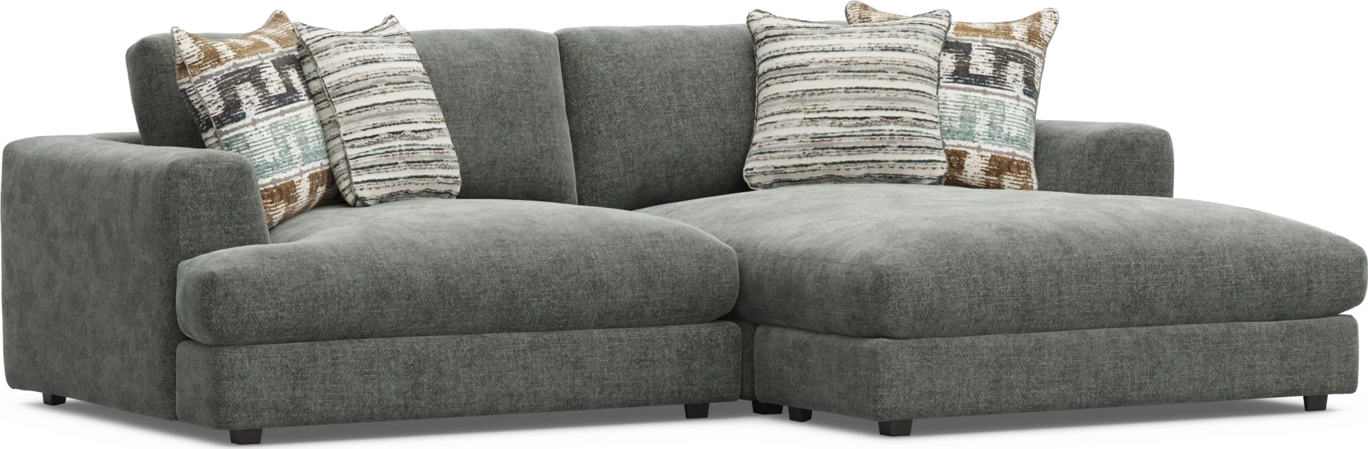 Montecito Charcoal 2 Pc Sectional - Image 1