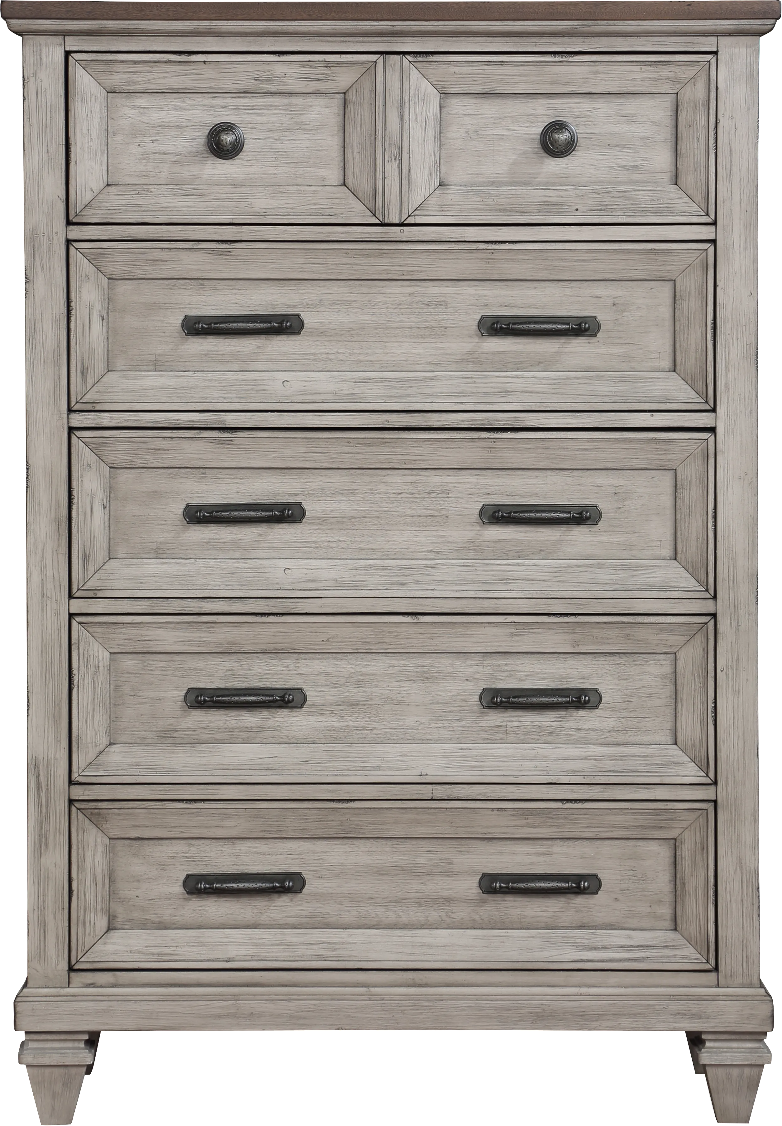 Bridgewood Cream 5 Pc King Panel Bedroom - Thumbnail - Image 5