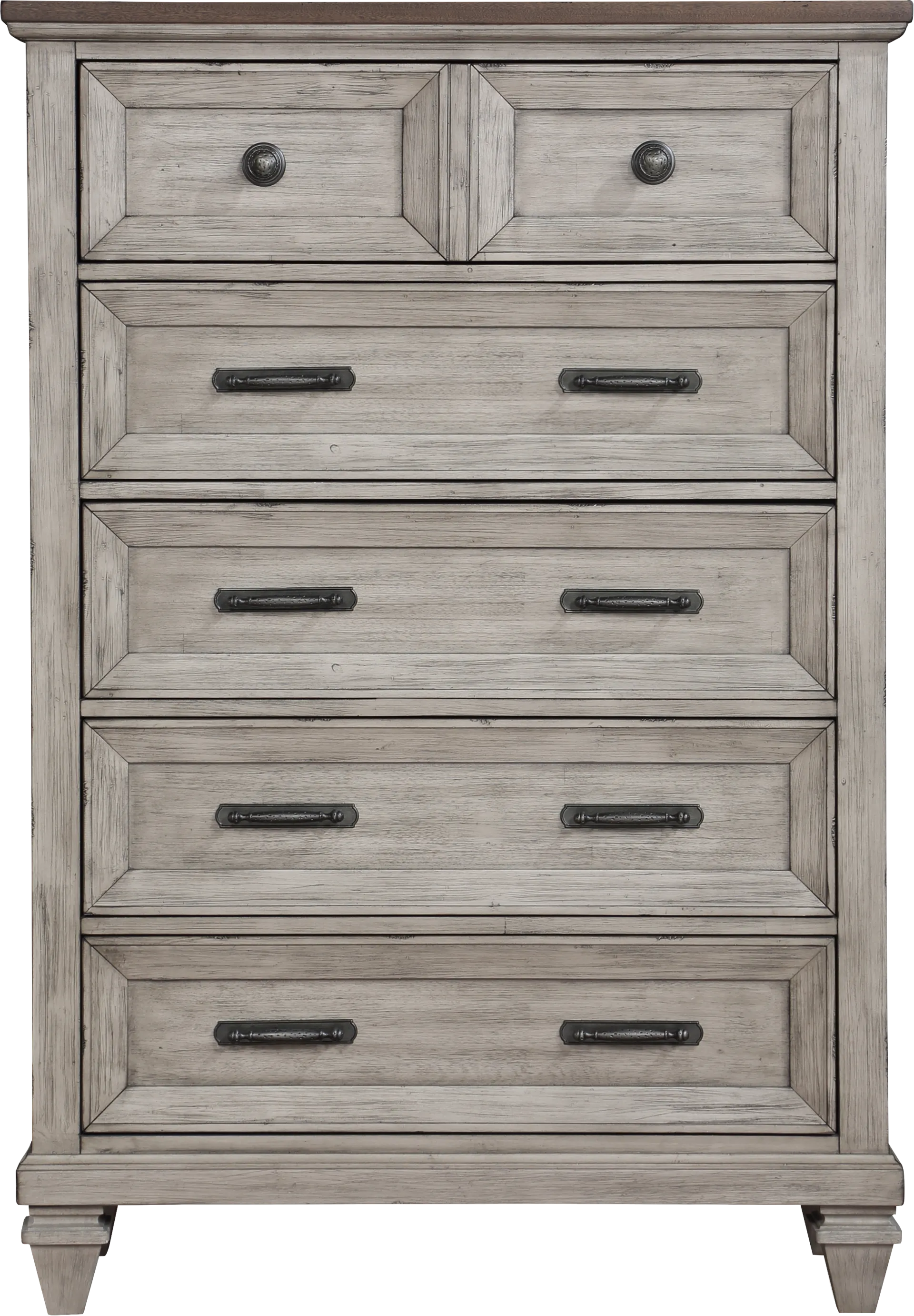 Bridgewood Cream 5 Pc King Panel Bedroom - Image 5