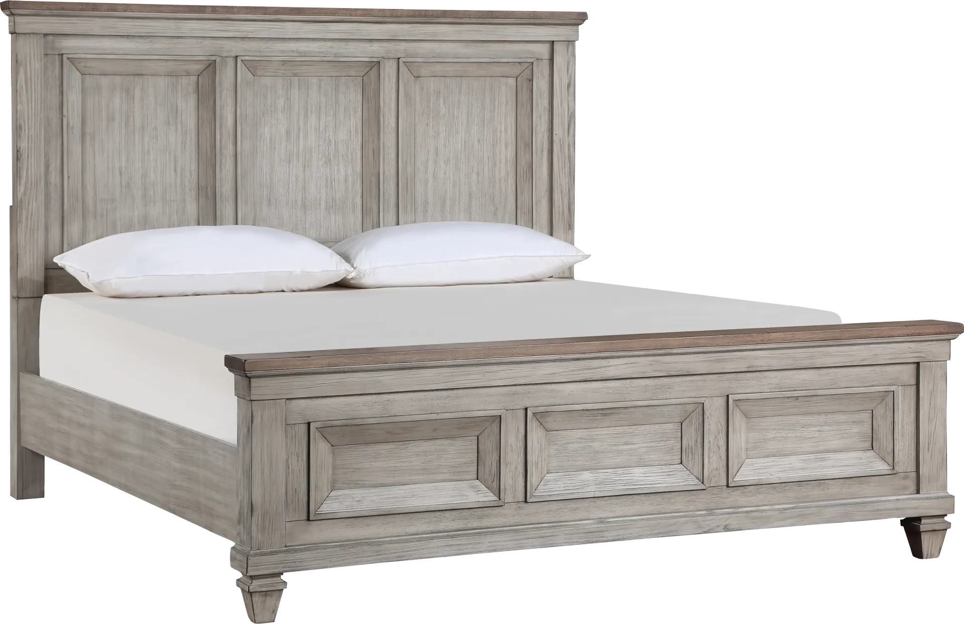 Bridgewood Cream 3 Pc King Panel Bed - Image 2