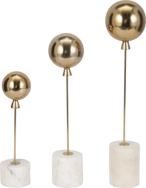 Baruna Gold Balloon Sculpture, Set of 3