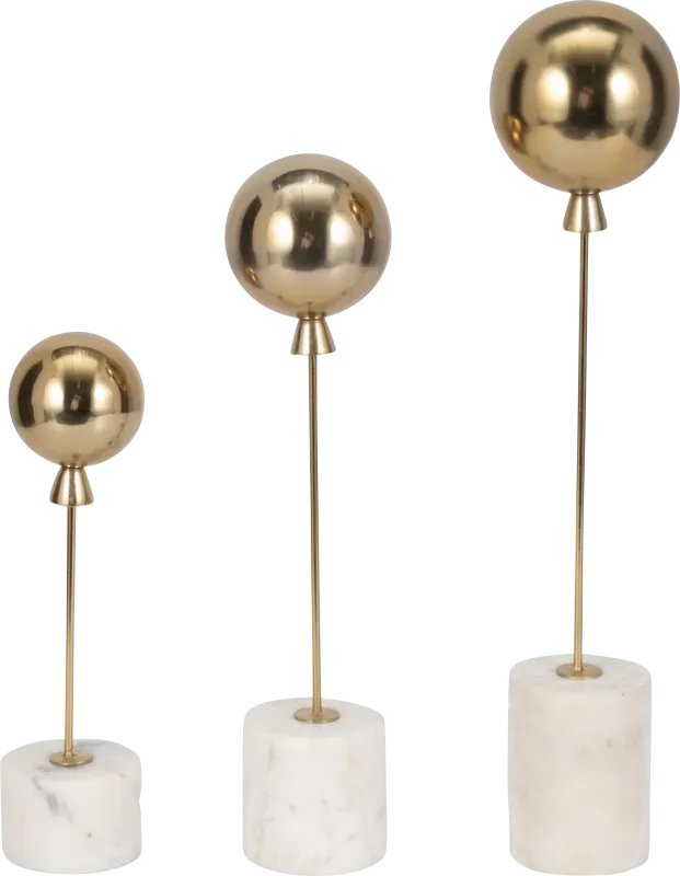 Baruna Gold Balloon Sculpture, Set of 3
