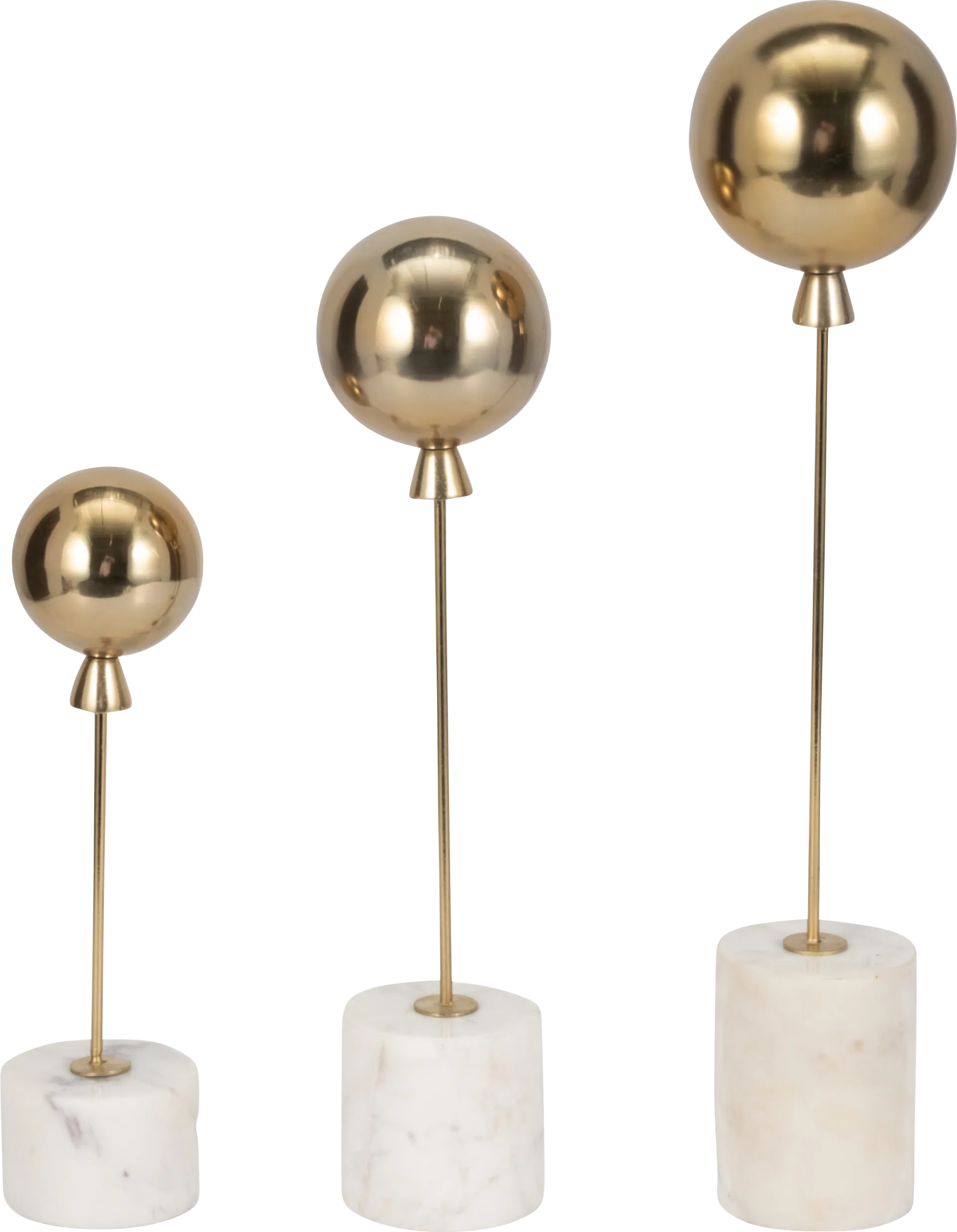 Baruna Gold Balloon Sculpture, Set of 3 - Image 1