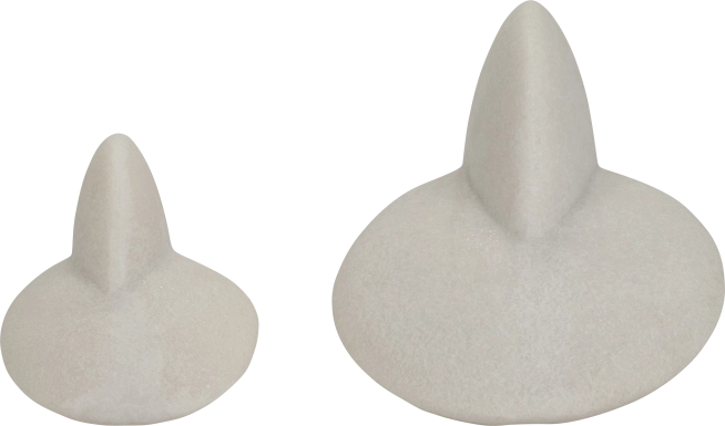 Burgfitch White Sculpture, Set of 2