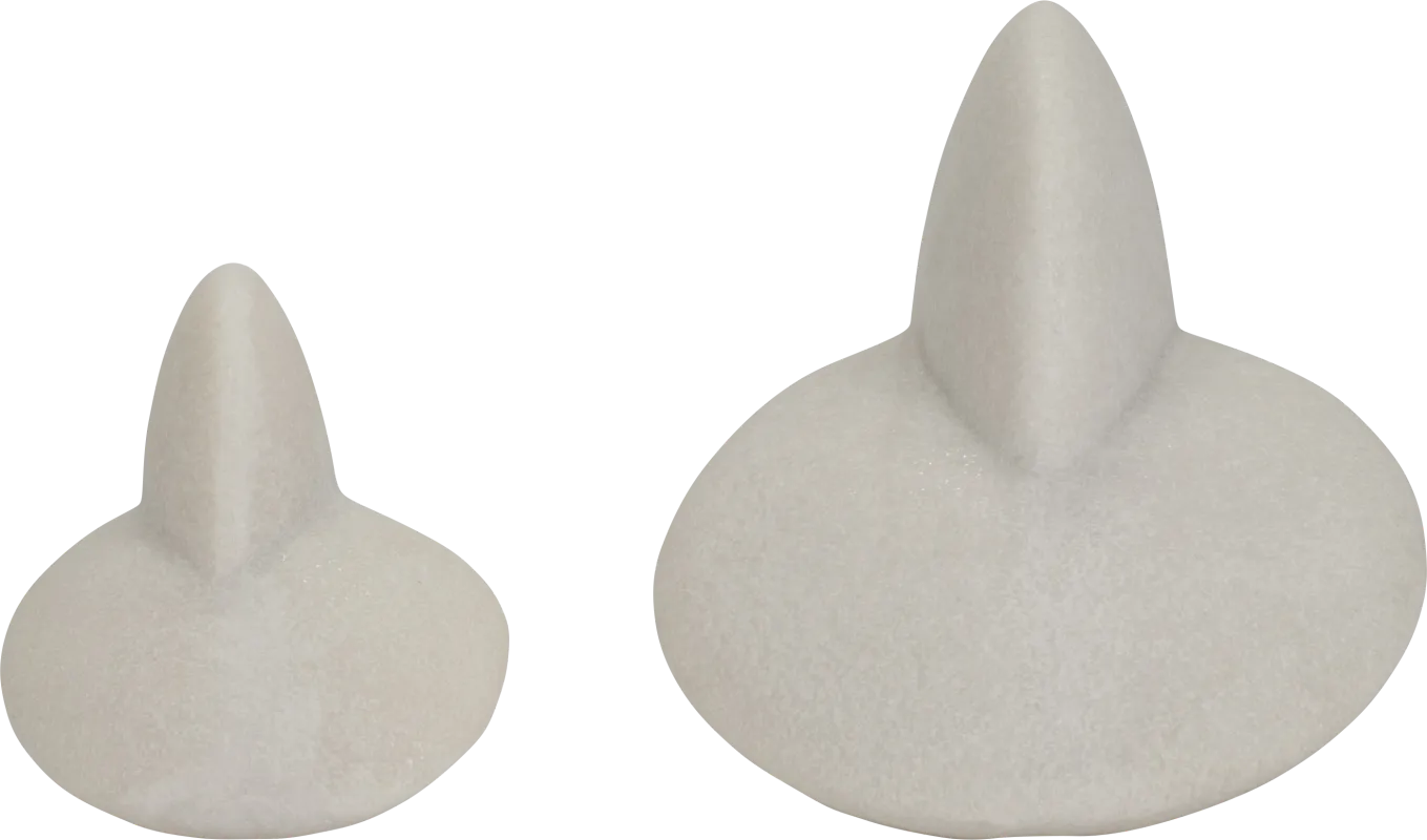 Burgfitch White Sculpture, Set of 2