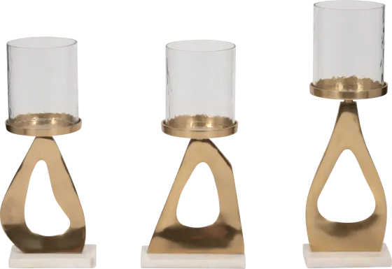 Kilkee Gold Candle Holder, Set of 3