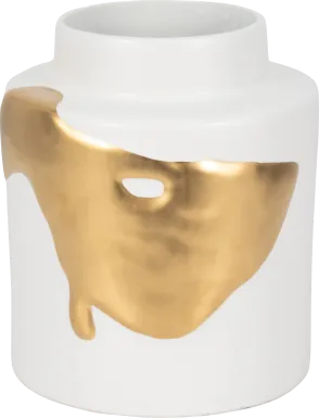 Portolaa White 10 in. Vase