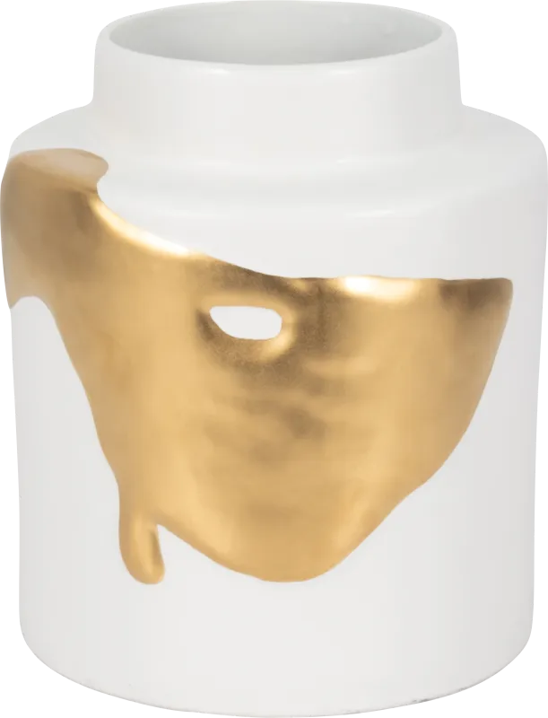 Portolaa White 10 in. Vase